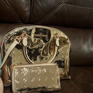 emmy pale rosegold LG dome satchel michael kors pair